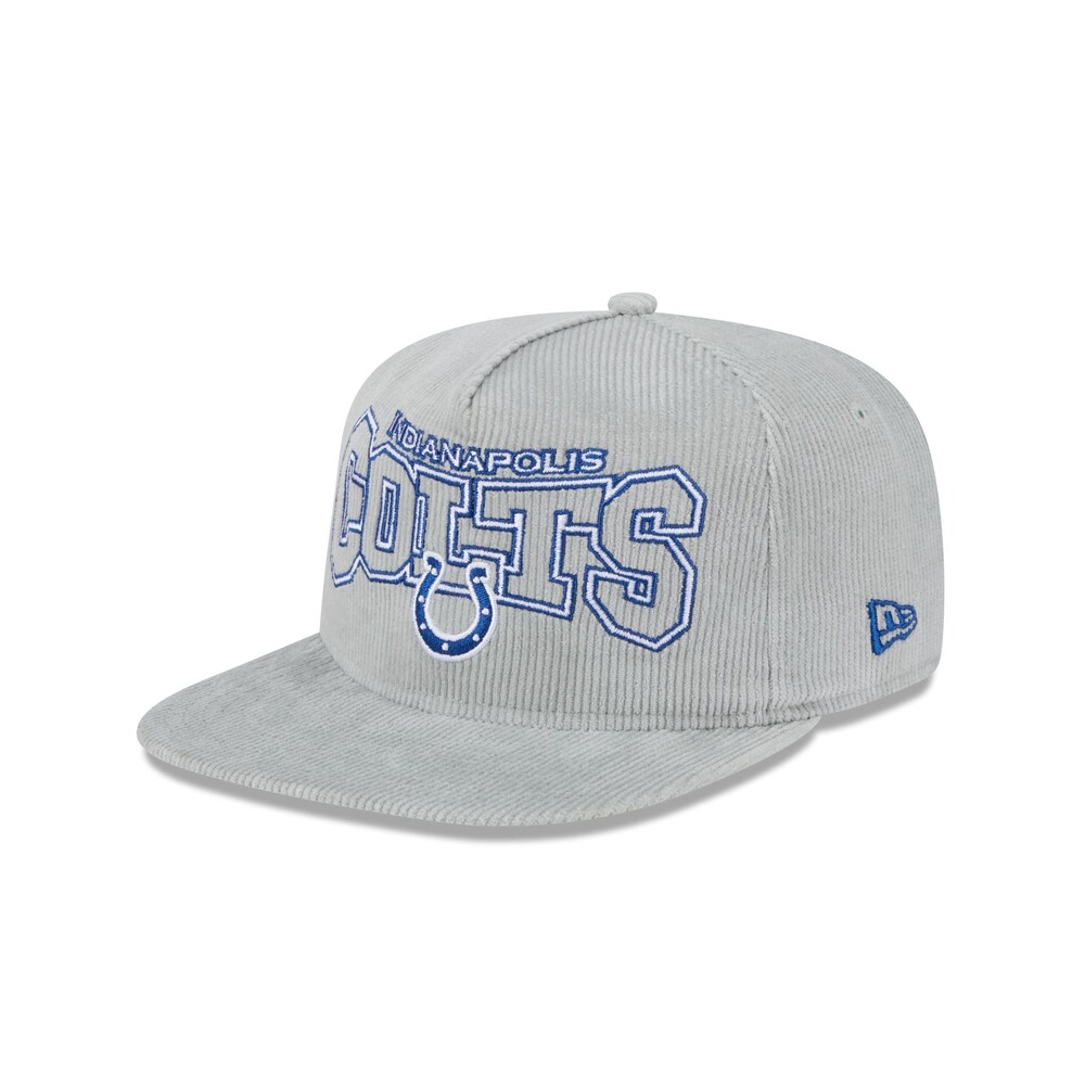New Era Indianapolis Colts Gray Cord Golfer Hat - One Size